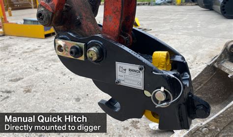 mini digger semi quick hitch|quick hitch for rhinox mini.